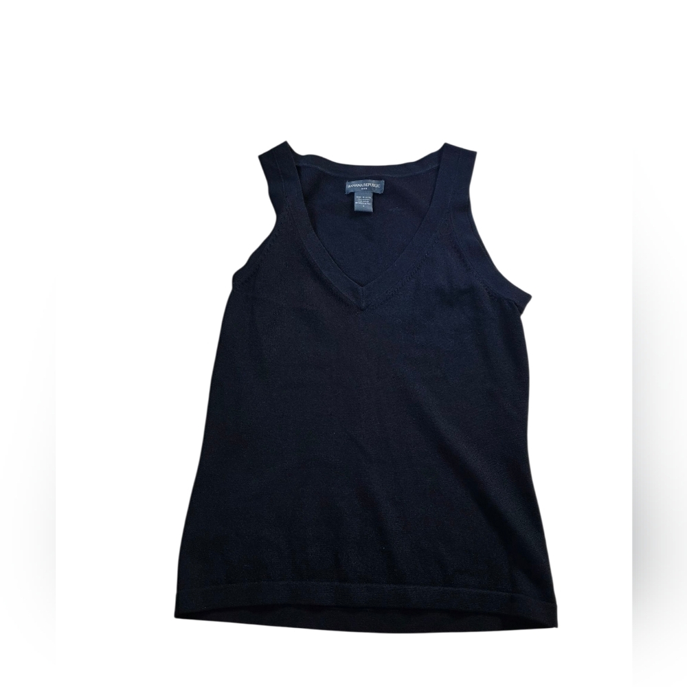 Banana Republic Black Sweater Tank Top Size S EUC